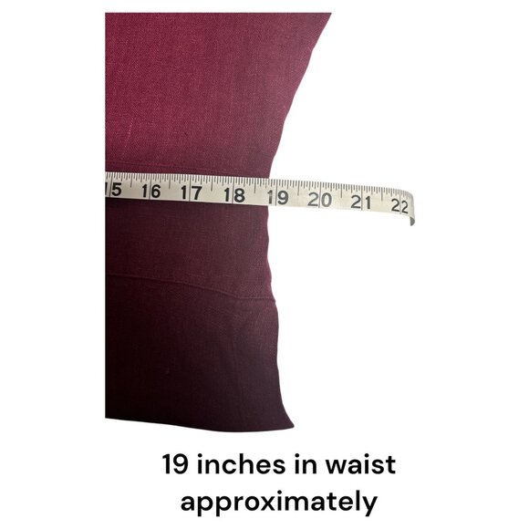 Vintage Red Button-Down Long-Sleeve Linen Blazer Jacket With Notched Lapel Colla - Picture 11 of 12